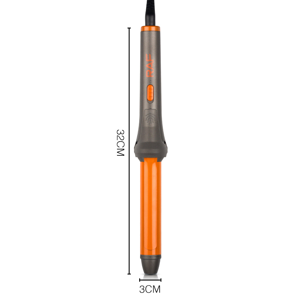 Close-up of 2 in 1 hair curler design and heating barrel