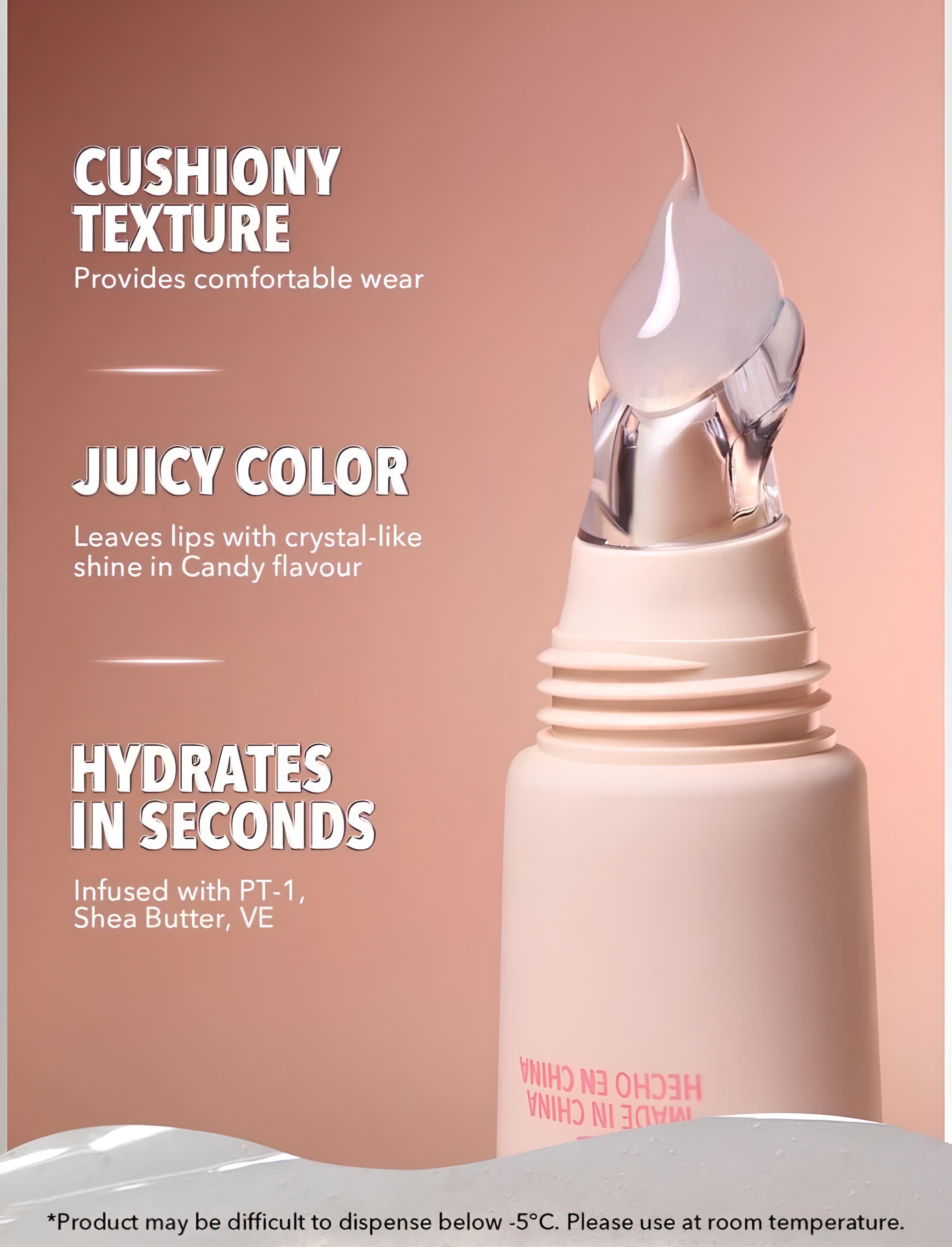 Hydrated glossy lip finish from Crystal Glaze moisturizing lip care