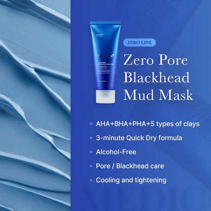 Medicube Zero Pore Blackhead Mud Facial Mask (Blue) | 3-Minute Pore Care Mask