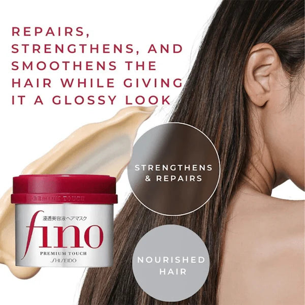 Japanese Fino Hair Mask deep conditioning treatment for smooth, shiny, and soft hair